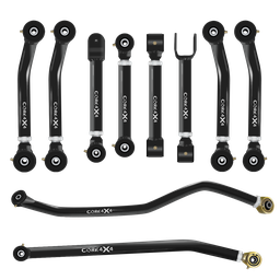 Jeep Wrangler TJ 97-06 LJ 04-06 10pc Cruise Series Adjustable Control Arm, Track Bar Kit