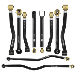 Jeep Wrangler JK / JKU 07-18 10pc Camp Series Adjustable Control Arm, Track Bar Kit