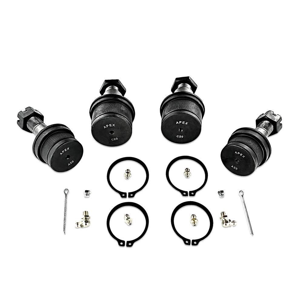 Apex Chassis Ford/Dodge Ram Super HD Ball Joint Kit Includes: 2 Upper & 2 Lower