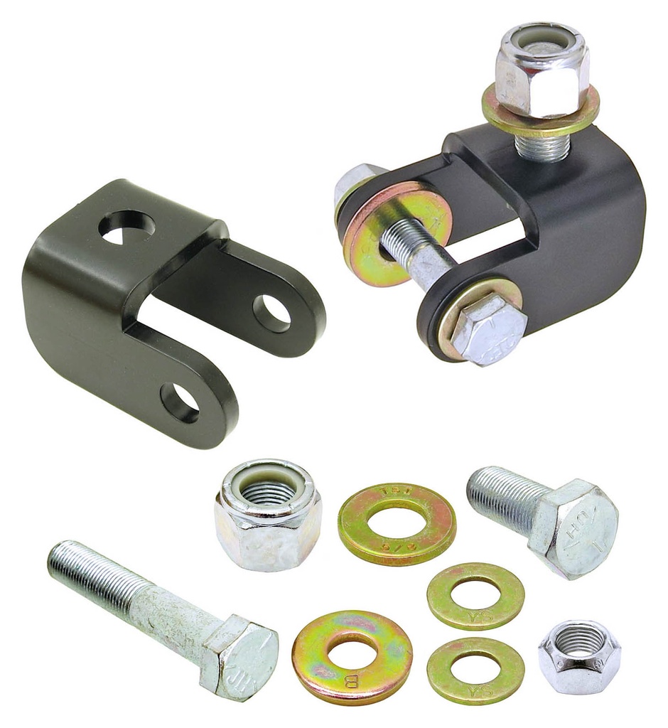 RockJock Shock Mount Relocation Kit, JK Front Upper, Incl. Hardware, Pair