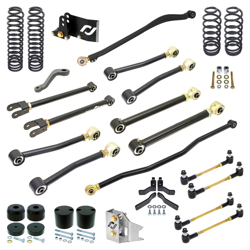 RockJock Pro Edition Johnny Joint Suspension System for JK Wrangler Unlimited (4-door), 4 in. lift