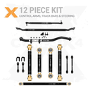 Ram 2500 14-24 12pc Adjustable Control Arms, End Links, Track Bars, Steering Kit