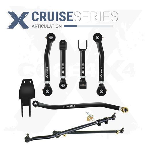 [CRS-J-XJ-K6] Jeep Cherokee XJ 84-01 MJ 86-92 6pc Cruise Series Adjustable Control Arms, Track Bar, Steering Kit