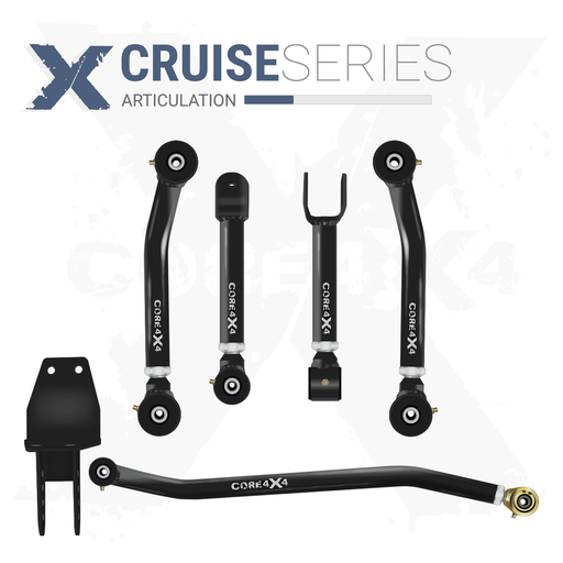 [CRS-J-XJ-K5] Jeep Cherokee XJ 84-01 MJ 86-92 5pc Cruise Series Front Adjustable Control Arm, Track Bar Kit