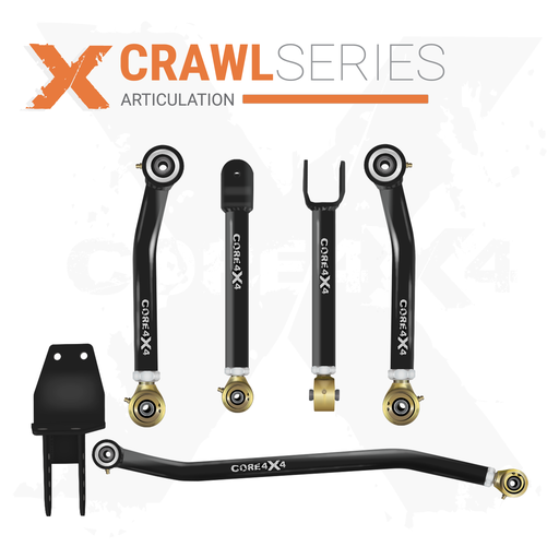 [CRL-J-XJ-K5] Jeep Cherokee XJ 84-01 MJ 86-92 5pc Crawl Series Front Adjustable Control Arm, Track Bar Kit