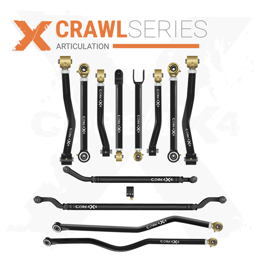 [CRL-J-JK-K12] Jeep Wrangler JK / JKU 07-18 12pc Crawl Series Adjustable Control Arm, Track Bar, Steering Kit