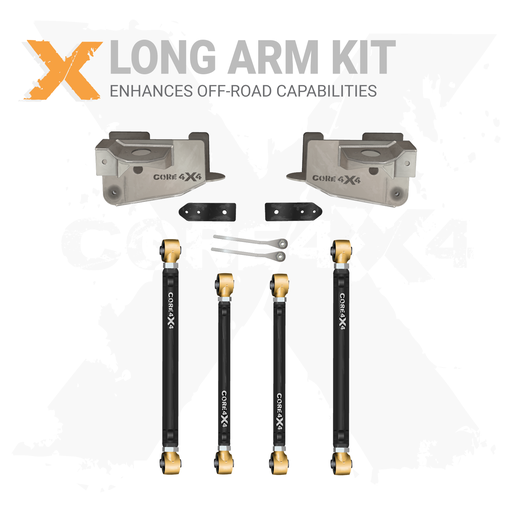 [J-JK-R-LAK4] Jeep Wrangler JK / JKU 07-18 6pc Rear Adjustable Heavy-Duty Kit Long Arm Upgrade Kit