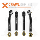 Jeep Wrangler TJ 97-06 LJ 04-06 4pc Crawl Series Front Adjustable Control Arm Kit