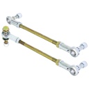 RockJock Adjustable Sway Bar End Link Kit for JL/JT Front (10 1/2 in. Long Rods w/ heim joints and Jam Nuts, pair)