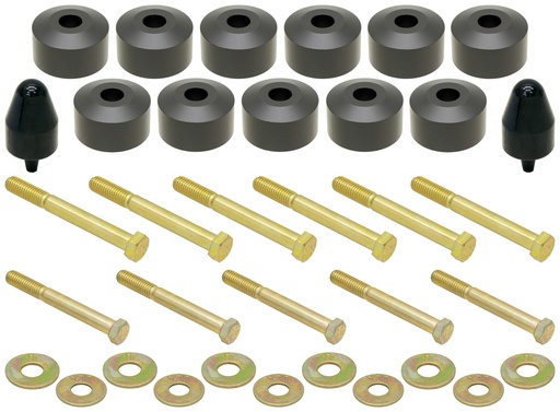 [CE-9300] RockJock Body Lift Kit, TJ/LJ/YJ, 1 in. Lift, Incl. Hardware