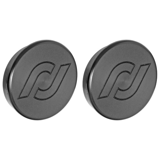 [RJ-600000-103] RockJock Frame Rail Plugs for JL/JT Frame, Front, behind axle centerline, CNC Machined Black Delrin