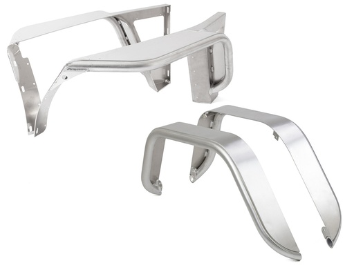 [TFF2710-P] GenRight TJ/LJ 4" Flare Front+Rear Fender Package - Aluminum